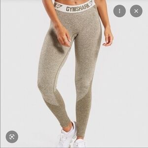 Gymshark Flex Mid Rise Legging Size S Khaki Sand